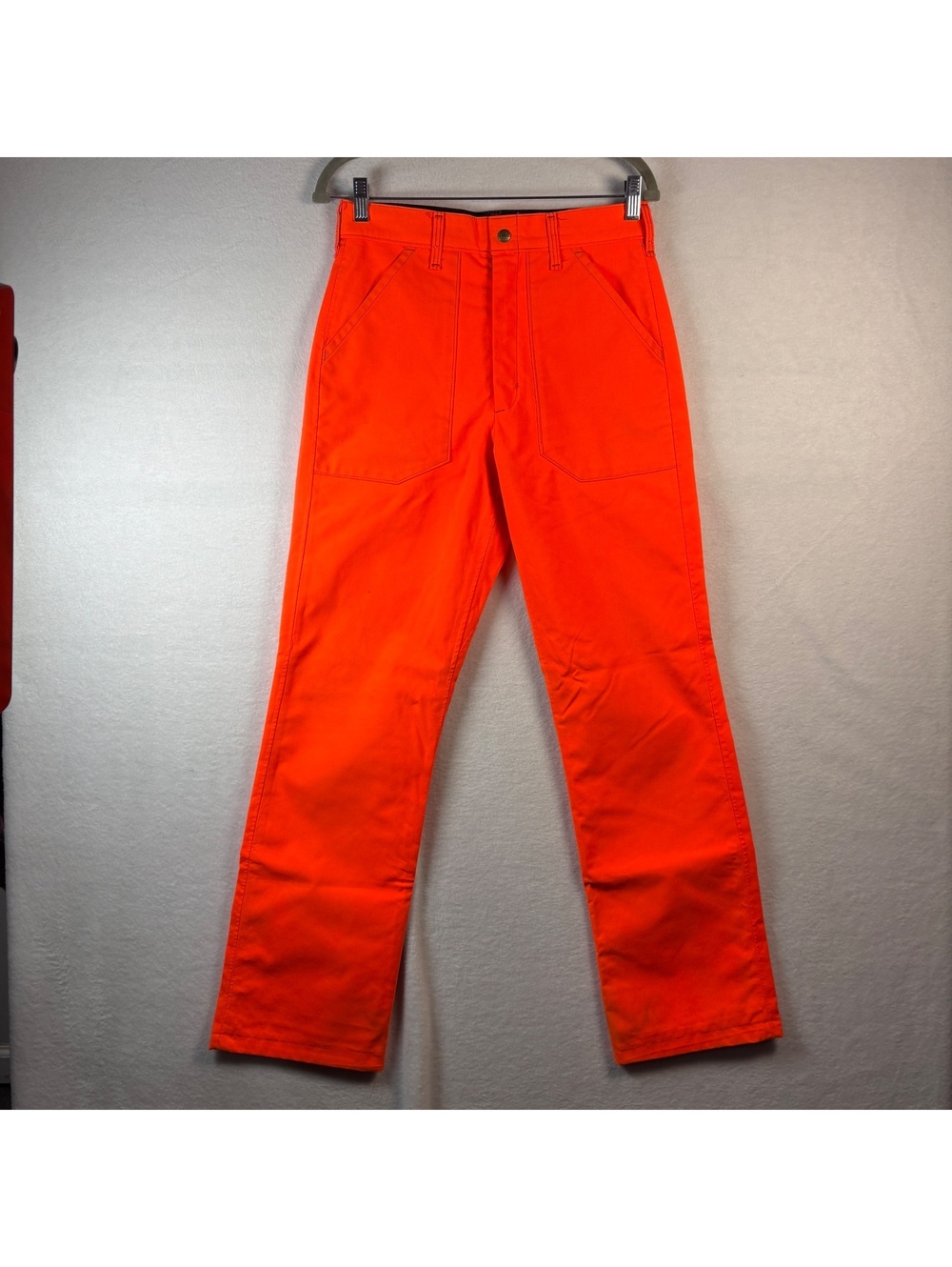 Vintage 90s LL Bean Gore-Tex Blaze Orange Hunting Pants Mens 30x32 Made in USA